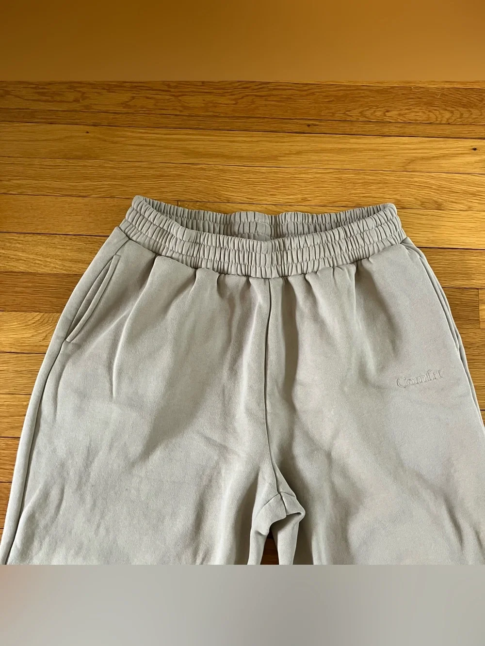 Comfrt Beige Neutral Cozy High Rise Lounge Sweats Sweatpants XL Extra Large - Picture 2 of 13